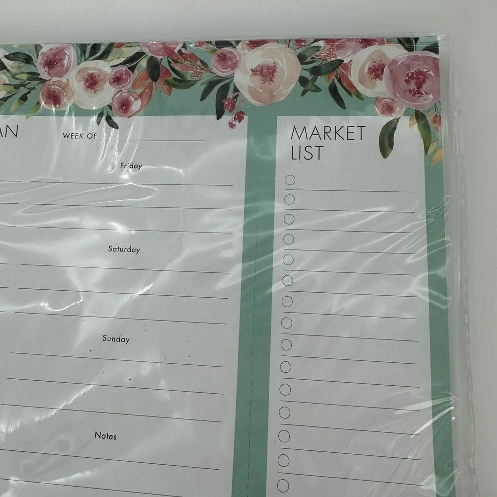 Pen+Gear Weekly Meal Planner Pad Shopping List Meal Plan 60 Sheets